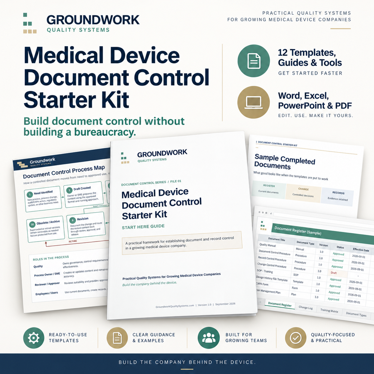 Medical Device Document Control Starter Kit by Groundwork Quality Systems